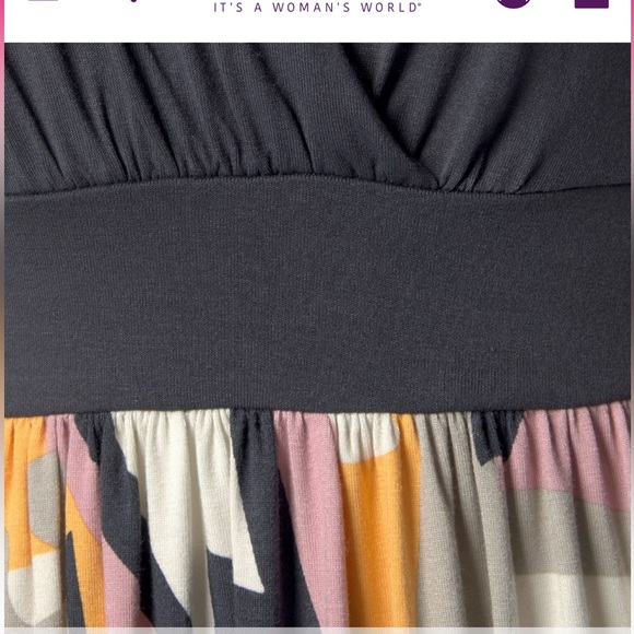 WRAP LOOK DRESS, MULTI PRINT - Picture 8 of 10